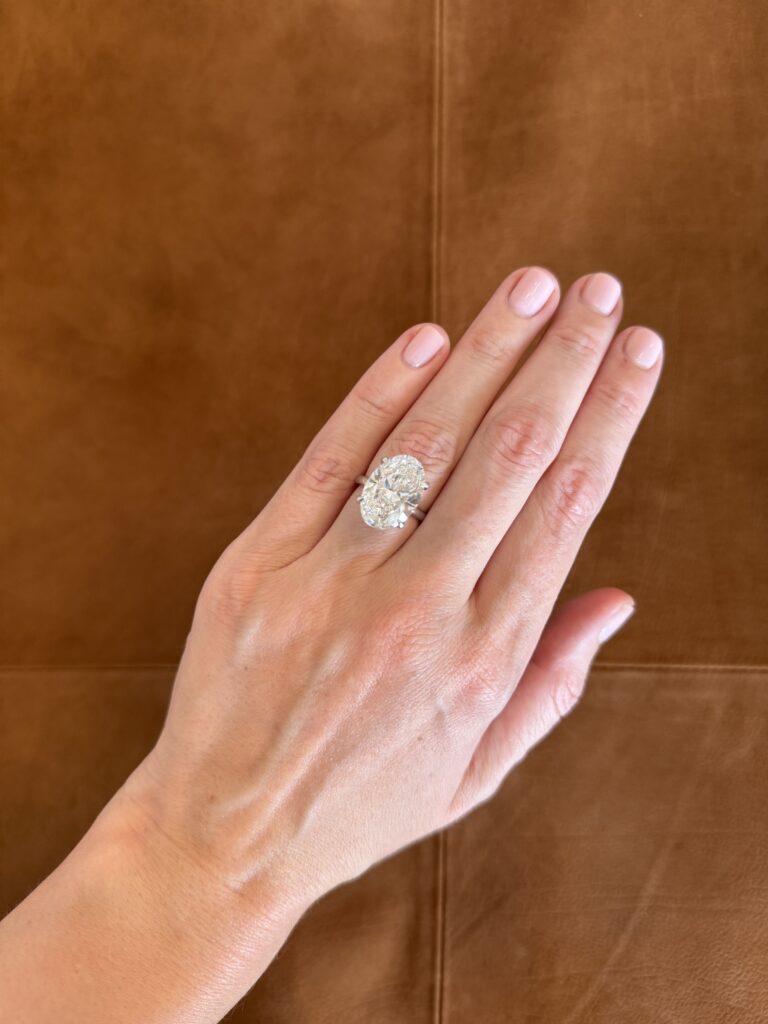 hand diamond ring brown suede portrait photo 01